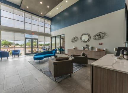 Stylish Lobby at Residences at 3000 Bardin Road, Grand Prairie