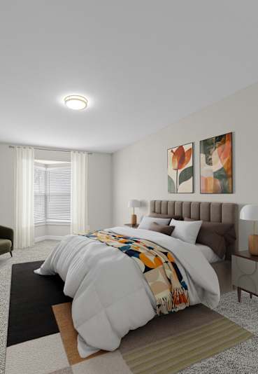 spacious living room at Amberly Apartments, West Bloomfield, MI