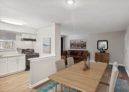 Kitchen and dining area at Villages at Marley Station in Glen Burnie MD