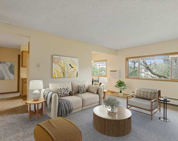 Large Living Area at Ames Lake Neighborhood Apartments, St Paul, 55106