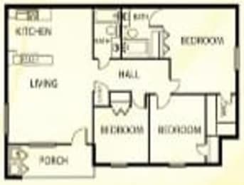  Floor Plan 3 Bedroom 2 Bath