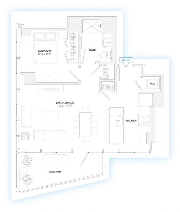 Floorplans Studio, 1 & 2 Bedroom Apartments in River West Chicago