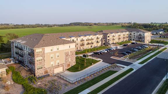 Aerial View Of Preserve On Maine Overlooking The Field