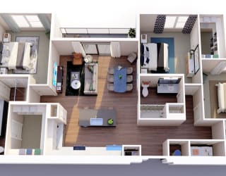 C1 Floor Plan at Presidium Revelstoke, Fort Worth, TX, 76131