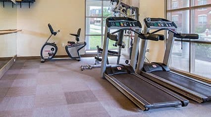 Treadmills in fitness center, Bedford Hill Apartments, Pittsburgh, PA