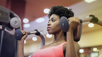 Woman working out