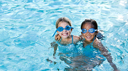 kids in pool