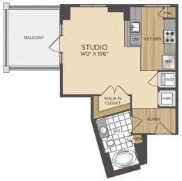 studio apartments with balcony washington DC