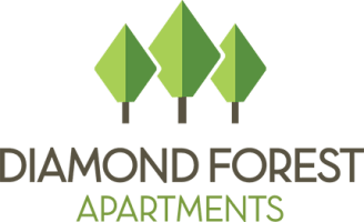 the logo apartments with green arrows pointing in different directions
