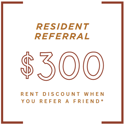 a 100 rental discount when you refer a friend to a registrar referral logo