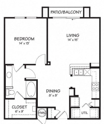 Floor Plan  One B Floor Plan| 826 sq.ft. | The Reserve on Cave Creek