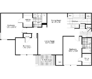 C1 Floor Plan at Sanger Place, Lorton, Virginia