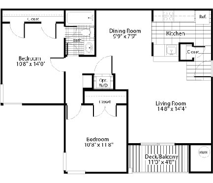 Floor Plan  B1M Floor Plan at Sanger Place, Lorton, 22079