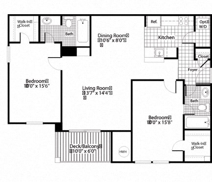 Floor Plan  B2M Floor Plan at Sanger Place, Virginia, 22079
