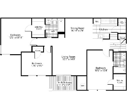 C1 Floor Plan at Sanger Place, Lorton, Virginia