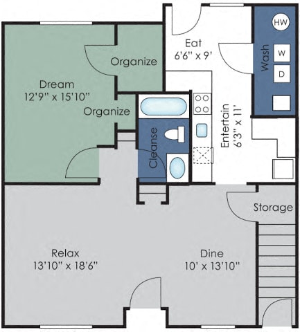 peyton plus floor plan at Holly Point Apartments