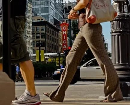 Walking On The Street  at Carriage House Lofts, Chicago, 60605