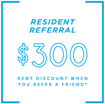 rent discount when you refer a friend logo