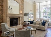 Thumbnail 17 of 40 - Club House Fireplace at Stone Ridge Apartment Homes, Mobile, AL, 36695