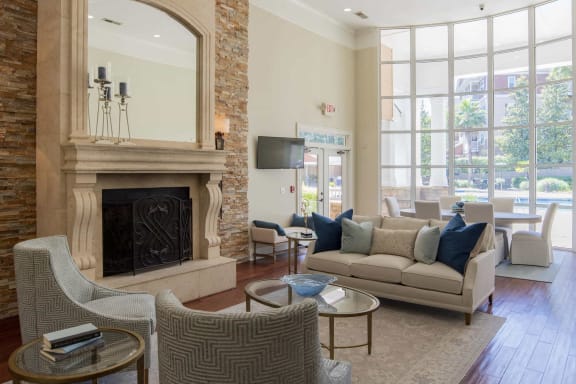 Club House Fireplace at Stone Ridge Apartment Homes, Mobile, AL, 36695