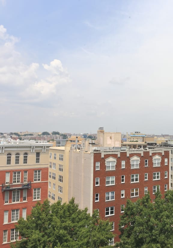 a view of the city from the roof