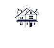 A house with a dark blue sky and birds in the background is labeled "1880 at plum creek.".