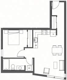 Floor Plan  One Bedroom - A11