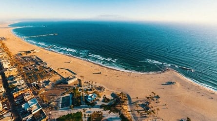 Aerial photo of Venice Beach