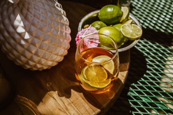 Cocktails at Oceanwood Apartments, Lompoc, California