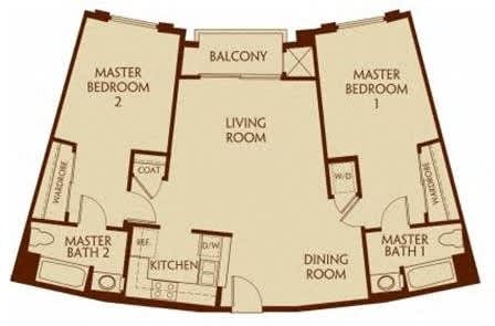 2.2 E 2 Bed 2 Bath