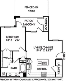  Floor Plan Sycamore with Fenced-in Yard