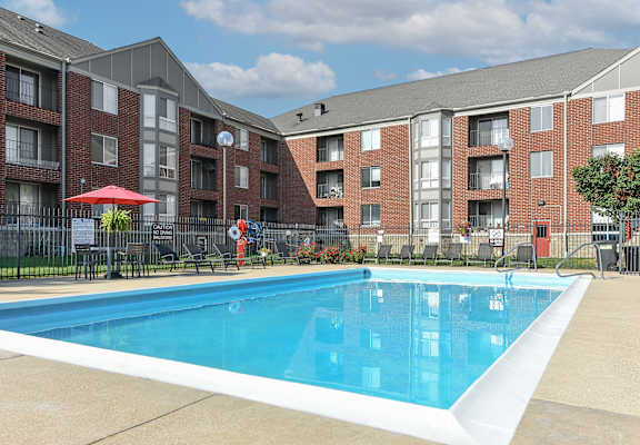 our apartments at the district feature a swimming pool at The Pointe at St. Joseph Apartments, South Bend, IN, 46617
