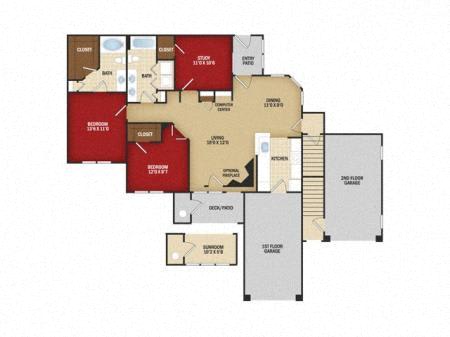 Floor Plan  Three Bedroom C