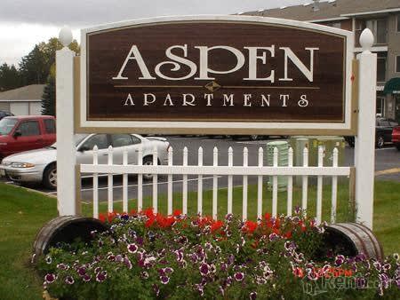 Aspen Apartments Sign at Aspen Apartments, Hudson