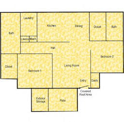 Floor Plan 2 Bed/2 Bath