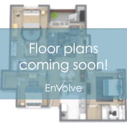  Floor Plan 1BR, 1BTH Large