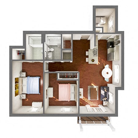 Floor Plan  Two Bedroom Plan
