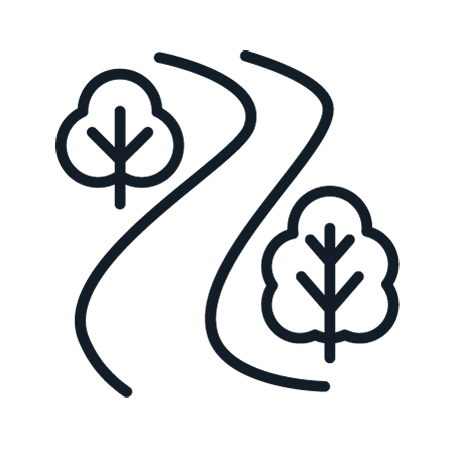 a dark blue rectangle with a white border on a white