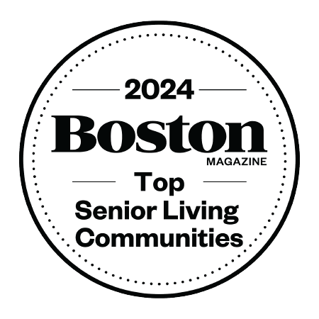 a label with the words top senior living communities on it