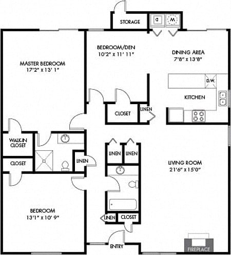 Floor Plan  ESPANA EAST | Apartments | Floor Plan C