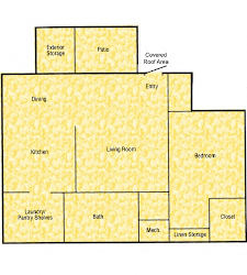 Floor Plan 1 Bed/1 Bath