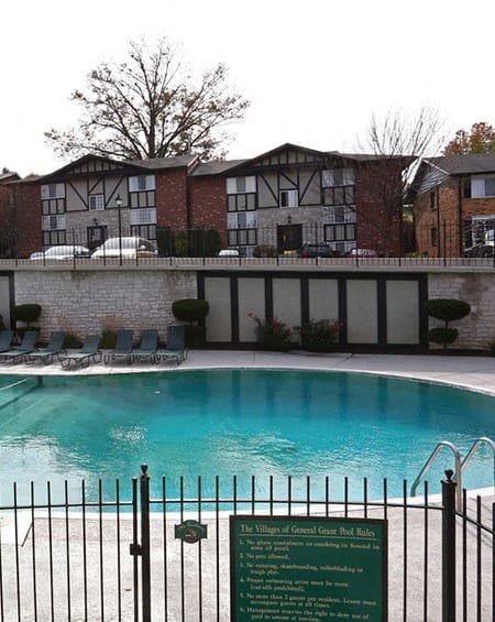 outdoor pool at Affton apartments