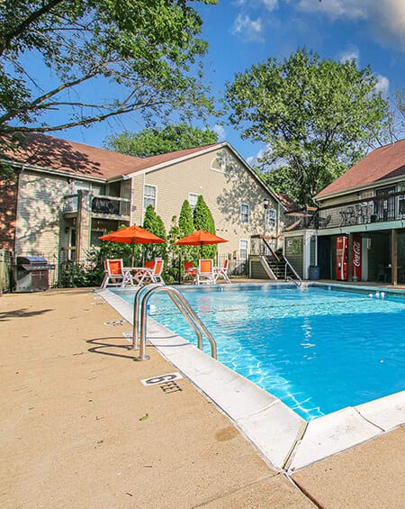outdoor pool at apartment community