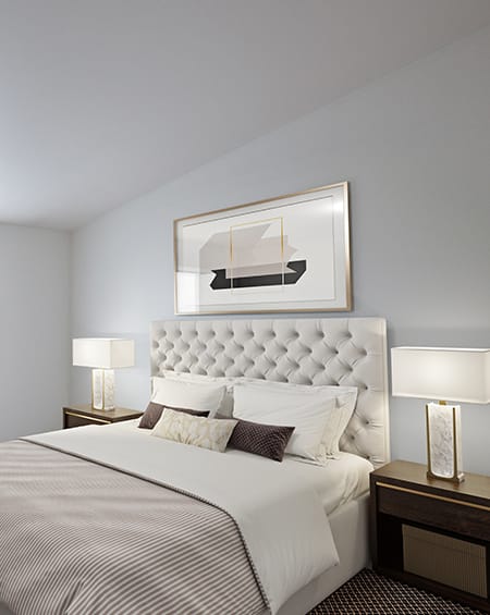Large Bedroom with natural lighting