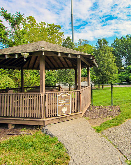 dog park at pet friendly apartments