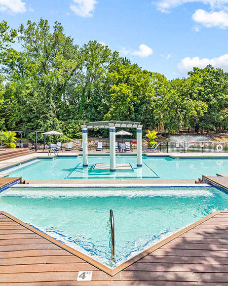 a swimming pool with a pool