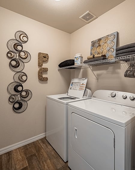 apartment with washer dryer