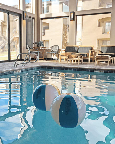 apartment community with indoor pool