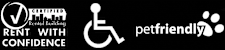 White Compliance Icons Footer
