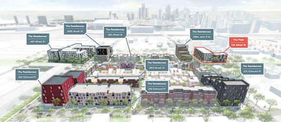 A diagram shows a city with buildings labeled "The Residencia" and "The Residencia 2".